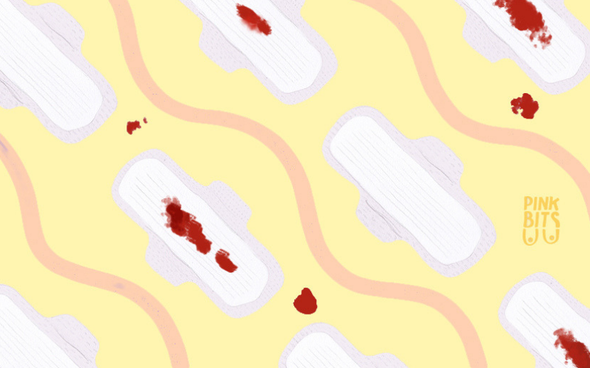 Illustration of organic sanitary pads