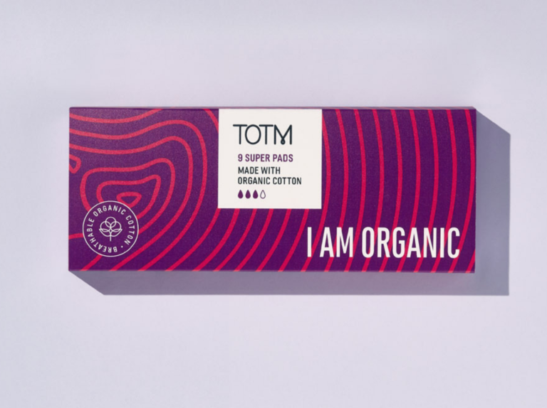 TOTM organic cotton super flow pads